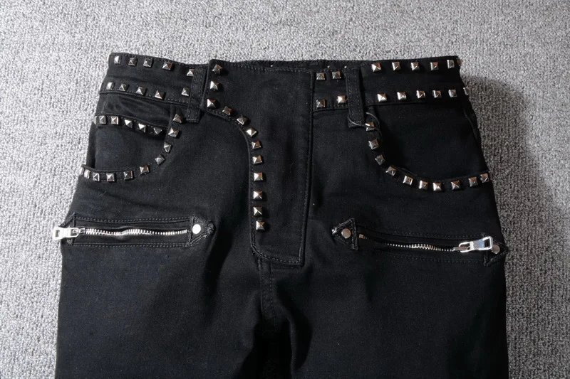 Metal Rock Punk Rivet Spike Pants a14