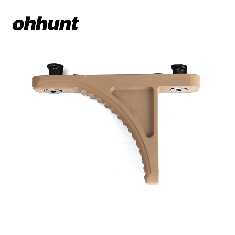 Ohhunt Тактический Keymod Rail Handguard ручной стоп баррикад отдых стандартный интерфейс алюминиевый охотничий ручной упор черный загар - Цвет: Tan