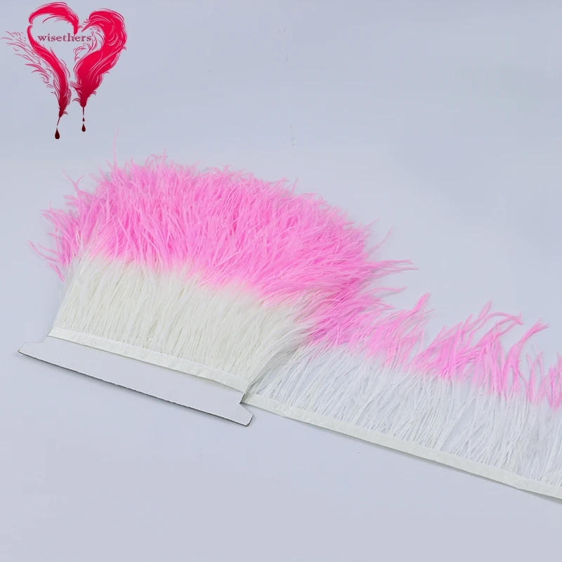 1 white and pink ostrich trims 4
