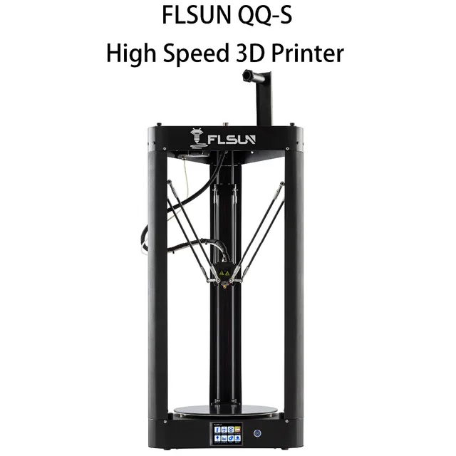 Best Quality Flsun-QQ-S 3d Printer 95%Pre-assembly Auto-leveling High Speed Glass-ceramic platform 3d Printer Touch Screen Wifi Filament Kit