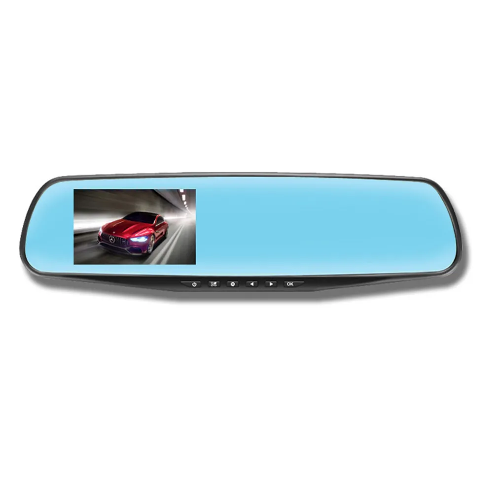 Chunmu Автомобильный видеорегистратор зеркало заднего вида FHD 1080P Dashcam двойной объектив с камерой заднего вида Авто Регистратор - Название цвета: Single lens left