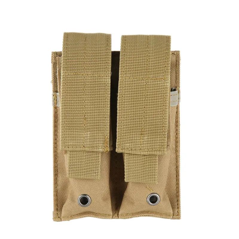 Multicolor Nylon 600D Tactical Molle Dual Double Pistol Mag Magazine Pouch Close Holster 9MM Outdoor Airsoft Combat Military