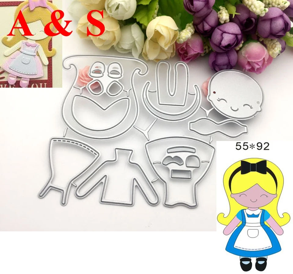  C15 METAL CUTTING DIES Cute girl Puzzle Girl Scrapbook card invitation paper craft party decor embo - 32825884585