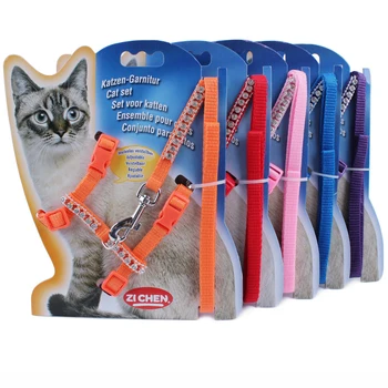 

100Pcs/Lot Nylon Diamond Cat Chest Pull Pulling Rope 1.0 * 120cm