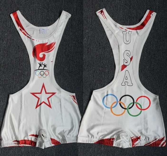 Custom Mens Wrestling Trunk Save Olympic Wrestling Singlet Gym Outfit