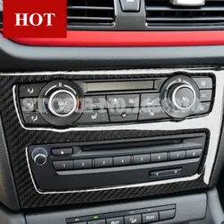 Углеродного волокна центральной консоли CD & AC Панель Накладка для BMW X1 E84 2009-2015 1 шт