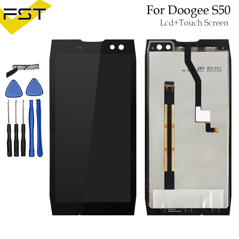 

Black For Doogee S50 LCD Display+Touch Screen Assembly 5.7 Inch For Doogee S50 Mobile Phone Accessory With Tools And Adhesive