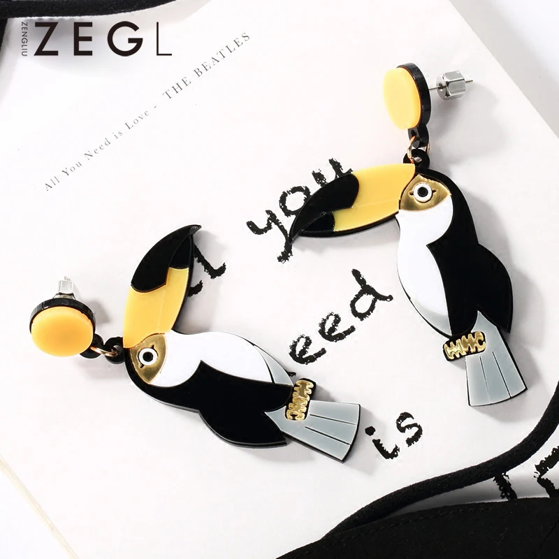 

ZEGL exaggerated personality Elf earrings earrings female temperament long earrings hipster retro earrings ear hooks