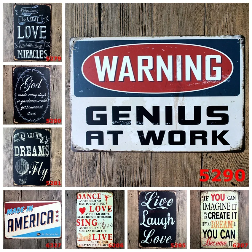 Metal Tin Sign i wang you Decor Bar Pub Home Vintage Retro Poster Cafe ART