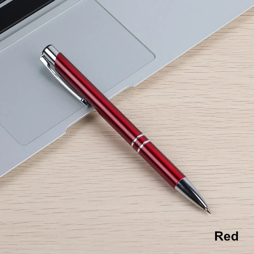 1 шт Шариковая ручка Стиль пресс металлический материал шариковые ручки для школы офиса G2 заправка черные, голубые чернила письма 0,7 мм роскошные подарочные ручки - Цвет: Red
