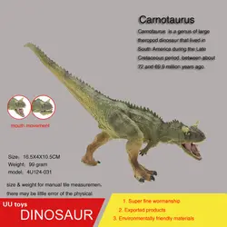 Горячие игрушки Рисунок зеленый Carnotaurus высокая моделирования модель динозавра Юрского периода игрушки фигурка героя подарок игрушки для