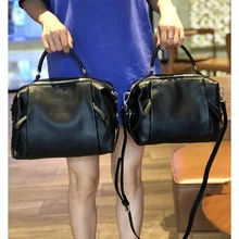 Известные бренды, женская сумка из натуральной кожи, женская модная сумка из воловьей кожи, сумки-мессенджеры, Бостонская сумка, большие сумки на плечо