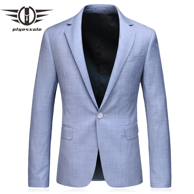 Голубой блейзер для Для мужчин корейской моды Костюмы мужской пиджак Slim Fit Для мужчин Smart Повседневное пиджаки 5XL Роскошные Terno Q199