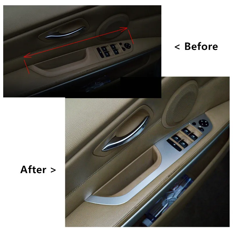 Оконное стекло автомобиля, подъемные кнопки, декоративная панель, накладка, 4 шт. для BMW E90 318i 320i 325i 2005-12, алюминиевый сплав, автомобильный стиль