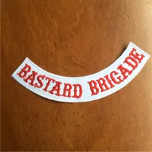 Посконник бригады Бельгия подрывник ангелы заказ нижний рокер Вышивка Патчи для мужских пиджака 30X7 см