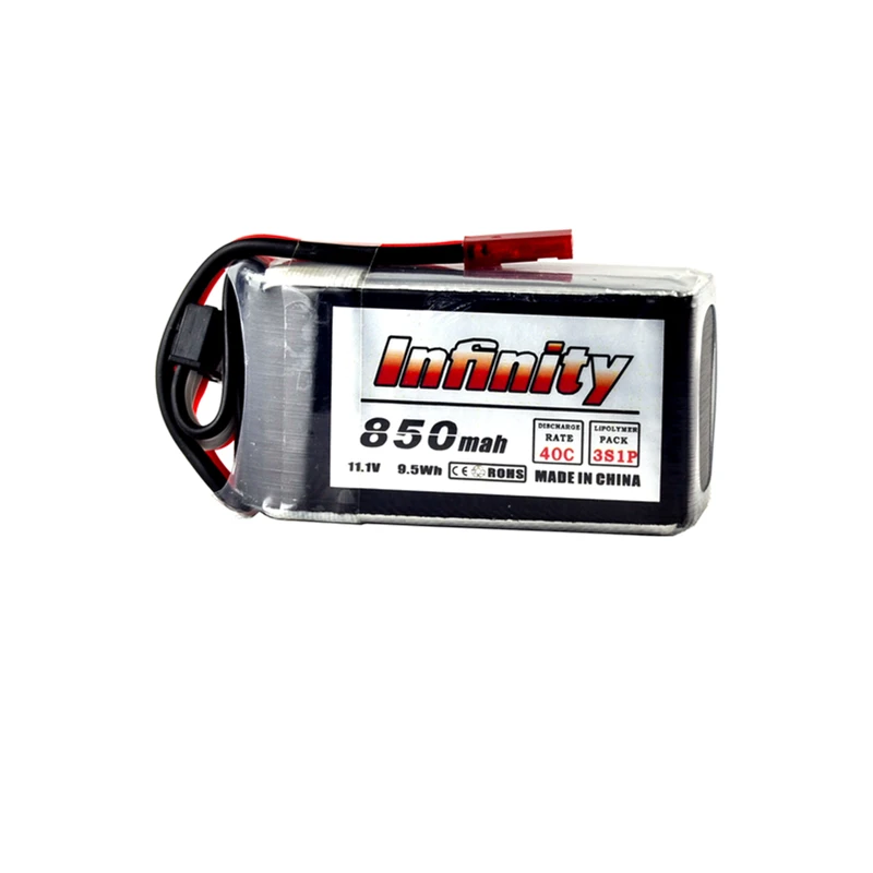 

AHTECH for Infinity 3S 11.1V 850mAh 40C Graphene LiPo Battery JST for RC Drone FPV Racing Multi Rotor