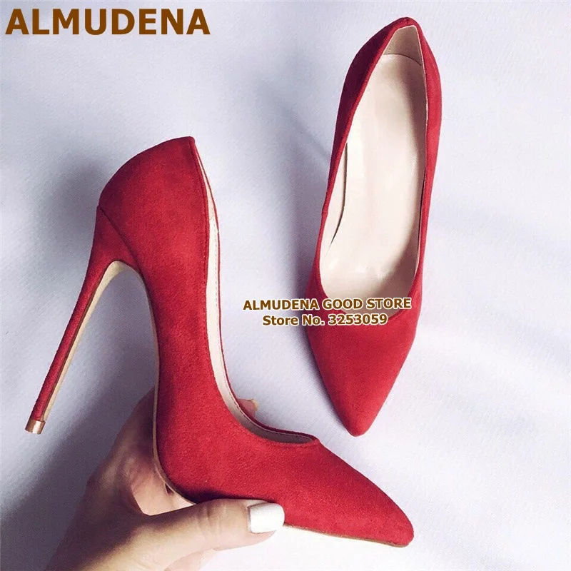 ALMUDENA Suede Pointed Toe Stiletto Heels Dress Pumps Shallow Slip-on 12cm Ultra High Heel Banquet Shoes Purple Yellow Blue ALMUDENA Suede Pointed Toe Stiletto Heels Dress Pumps Shallow Slip-on 12cm Ultra High Heel Banquet Shoes Purple Yellow Blue