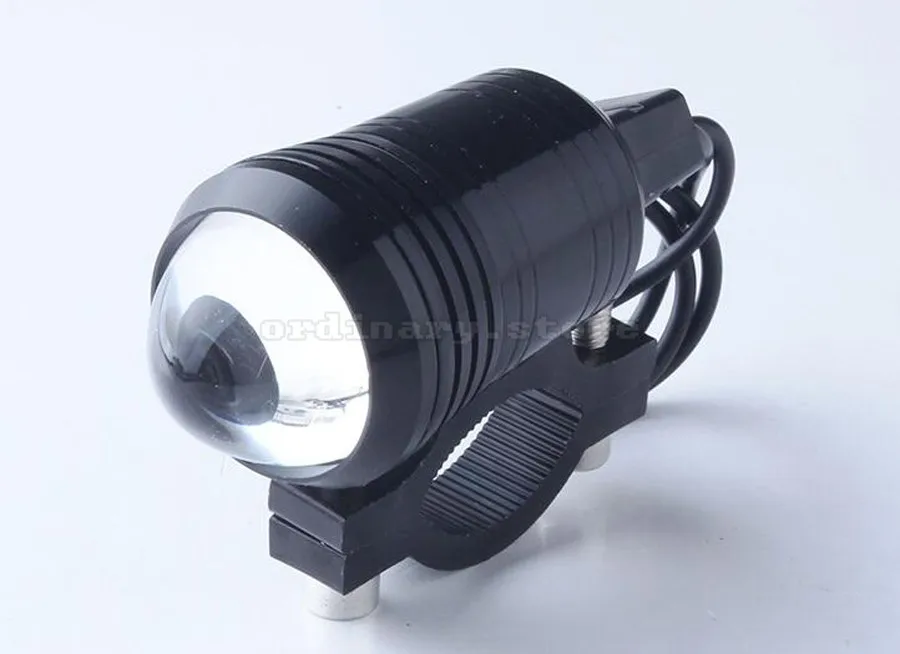 Universal 12W U1 Fisheye Lens LED Motorcycle Light Headlight Driving Fog Spot Night Work Lamp + Switch 16