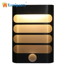 Перезаряжаемый ночной Светильник LumiParty с датчиком движения, светодиодный беспроводной настенный светильник, ночник, Автоматическое включение/выключение для детской прихожей, дорожек, лестниц