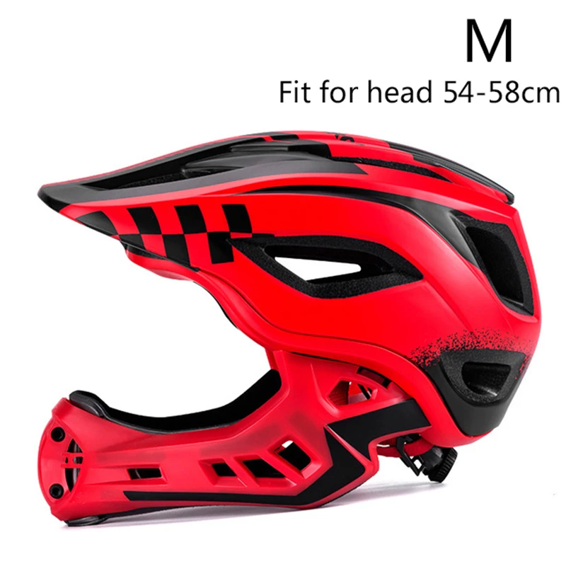 ROCKBROS 2 в 1 мотоциклетный шлем с полным покрытием детские шлемы EPS параллельный автомобиль Мотокросс Мото шлем детские спортивные защитные шляпы - Цвет: Red M
