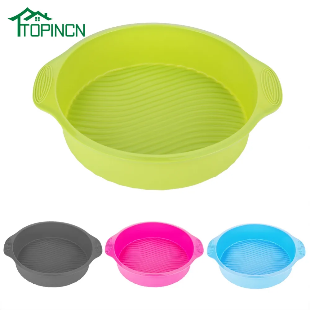 

TOPINCN 9 Inch Silicone Cake Mold Round Shape Various Baking Pan for Oven Mould for Cake