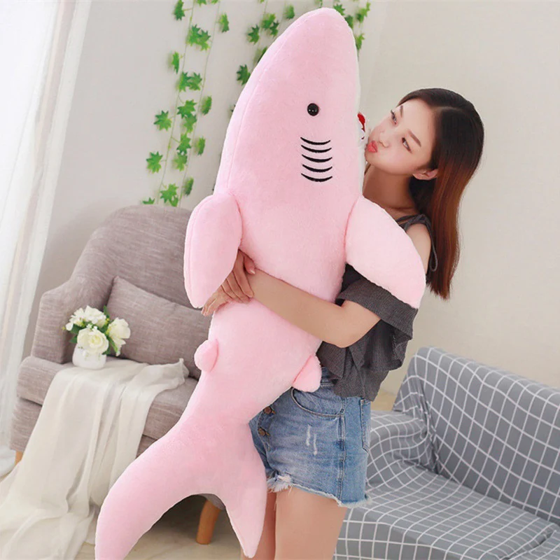 50/70/80cm Giant Shark Plush Shark Whale Stuffed Fish Ocean Animals Kawaii Doll Toys For Children Kids Cartoon Toy Baby's Gift