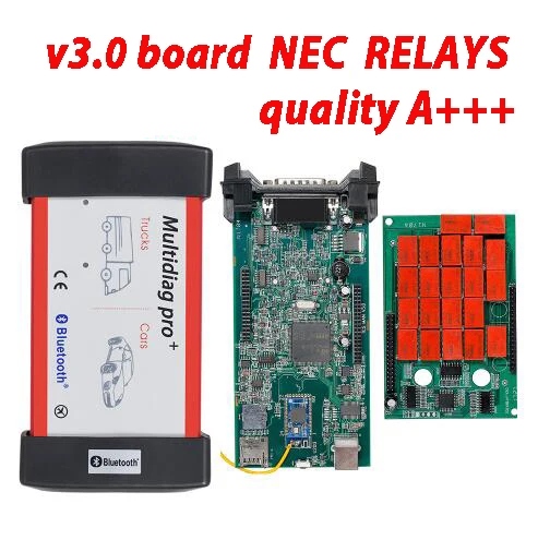 

V3.0 Green PCB Mvd Multidiag Pro VD TCS CDP Pro Plus + with bluetooth 2016.R0 / 2015.R3 Software for cars trucks diagnostic tool
