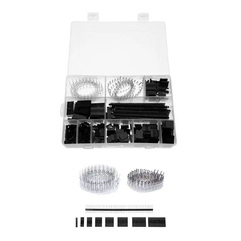 

1450pcs Computer Connector Kit Female 2.54 mm PCB Pin Headers for Dupont Terminal Box Package High Quality