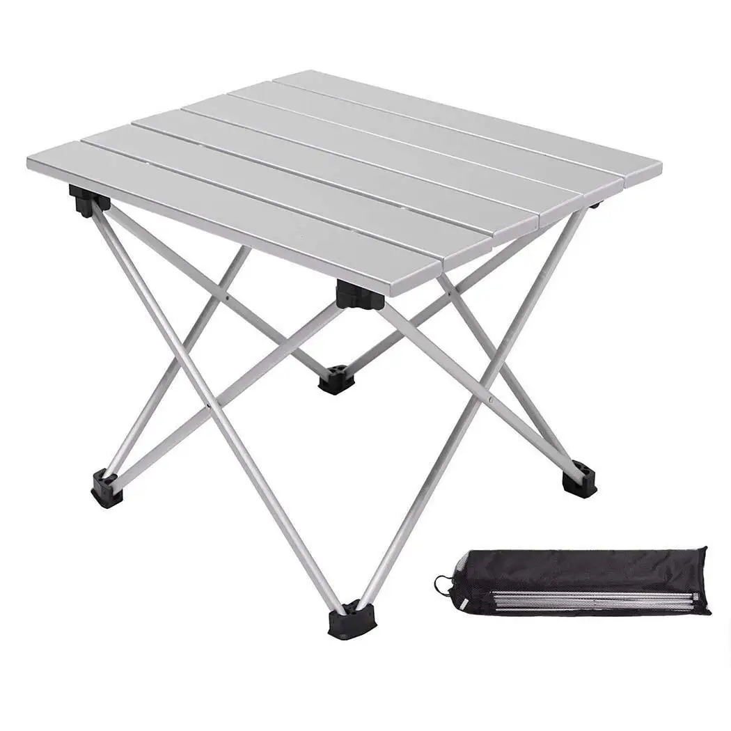 

Durable Portable Aluminum Alloy Folding Table Outdoor Black, White Barbecue Home, Table