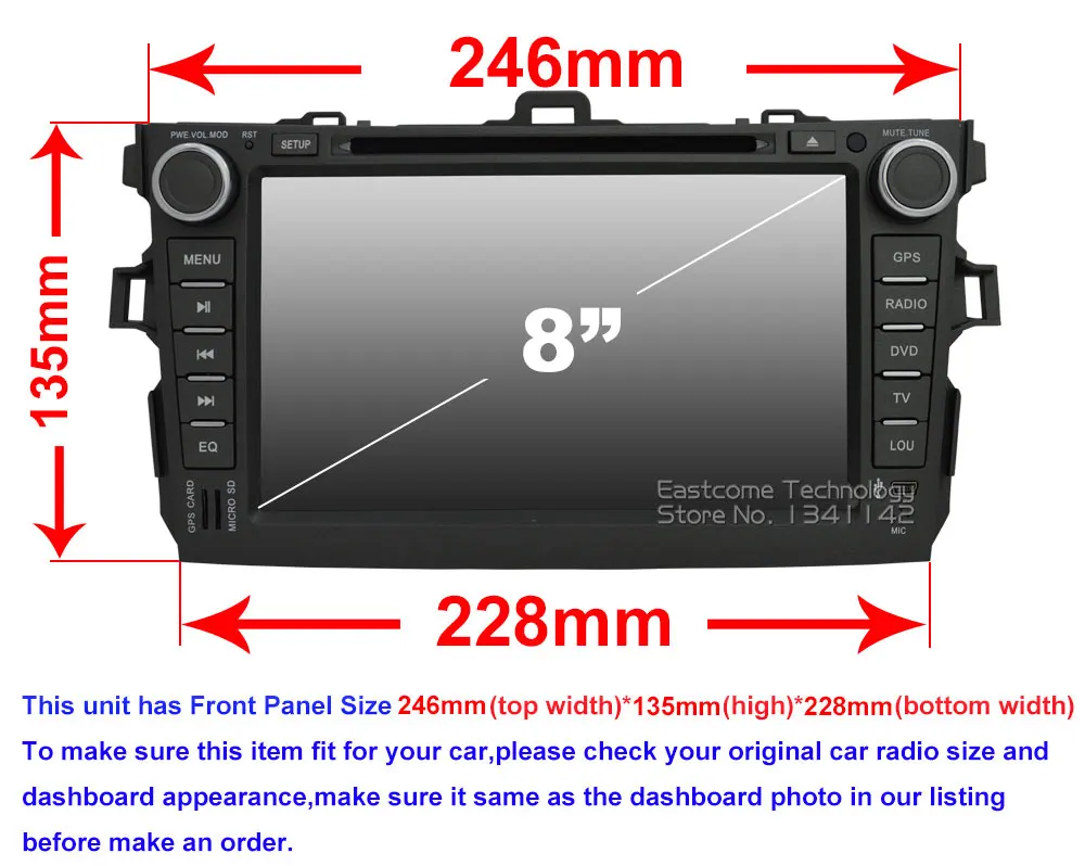 Top Pure Android 6.01 Car DVD Gray color for Toyota Corolla 2006 2007 2008 2009 2010 2011 With Octa Core Rear View Camera Radio 0