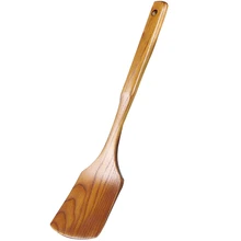 Деревянная Посуда кухонная ложка с длинной ручкой шпатель антипригарная Экологичная портативная Смешанная деревянная кухонная утварь