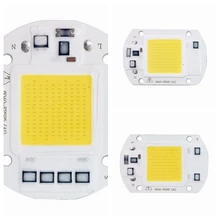 COB светодиодный чип 3 Вт, 5 Вт, 10 Вт, 20 Вт, 30 Вт, 50 Вт, 110 В, 220 В, интегрированная интеллектуальная IC лампа, Бесплатный драйвер для DIY, прожектор, белый, теплый белый