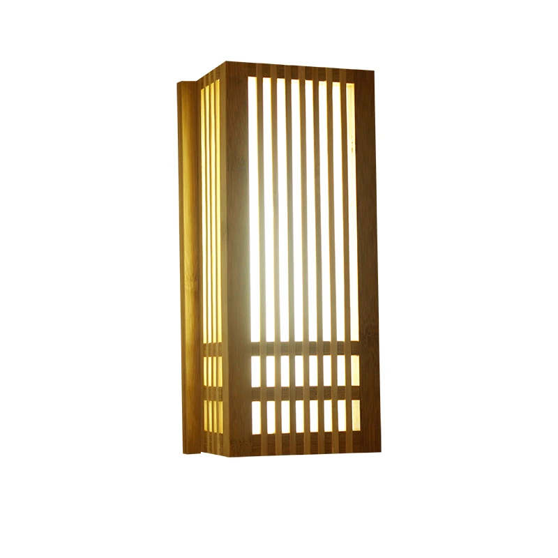 Handmade Chinese Corridor Bamboo LED Wall Lights Creative Japanese