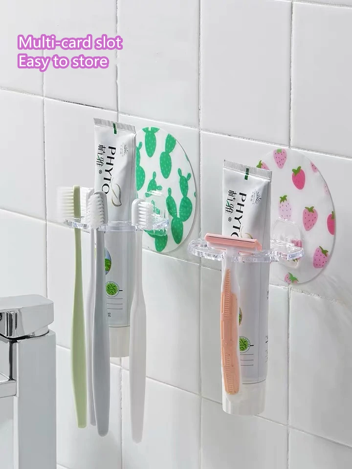 Сильные всасывающие бесшовные стикеры креативный держатель для зубной щетки аксессуары для ванной комнаты зубная паста наборы для ванной