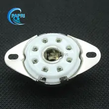 Free Shipping 10PCS B8G new 8-pin silver plated tube sockets chassis mount ceramic base