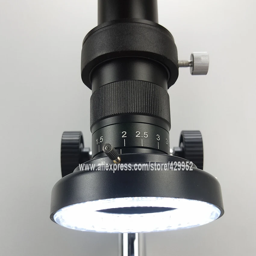 56 Светодиодный промышленный микроскоп камера регулируемый источник яркости Диммер SMD кольцевой светильник осветитель лампа