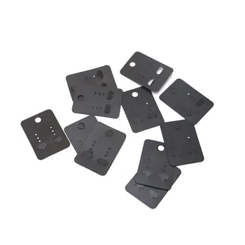 

Black Plastic Custom 200pcs/lot Earring Cards Logo Jewelry Trays Hanging Cards Favor Earrings Pendants Display Multi Size Choose