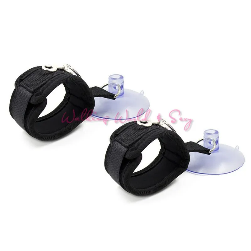 Nylon Ankle Or Hand Cuffs With Vacuum Suction Cup Fetish Slave BDSM Bondage Restraints Adult Game Erotic Sex Toys For Couples (4)