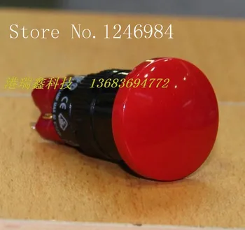 

[SA]M16 no lock reset button switch DECA Taiwan Progressive Alliance round single red mushroom head D16LMR3-1AB--10pcs/lot