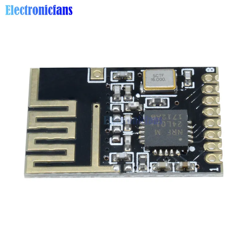 5 шт. мини NRF24L01+ 2,4 ГГц 1,27 мм RF беспроводной модуль мини версия мощность улучшенная версия SMD 5В