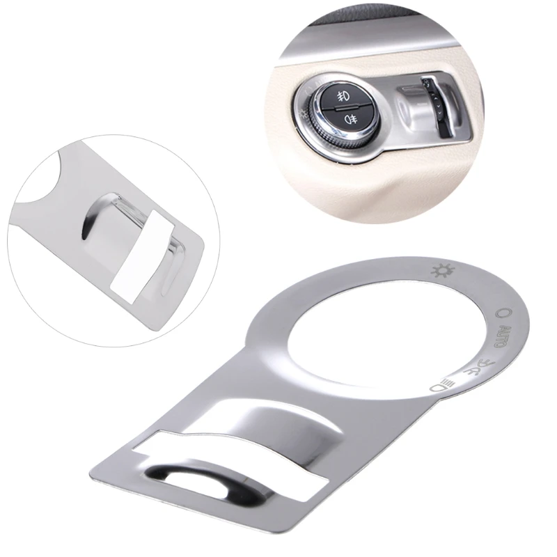 

Vehicle Car Stainless Steel Headlight Switch Decor Sticker Trim Protector Case For Chevrolet Malibu Cruze