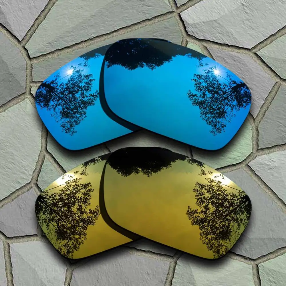 Blue-Yellow Golden Небесно-голубые и желтые золотистые солнцезащитные очки поляризованные Сменные линзы для топливных элементов Окли - Цвет линз: Blue-Yellow Golden