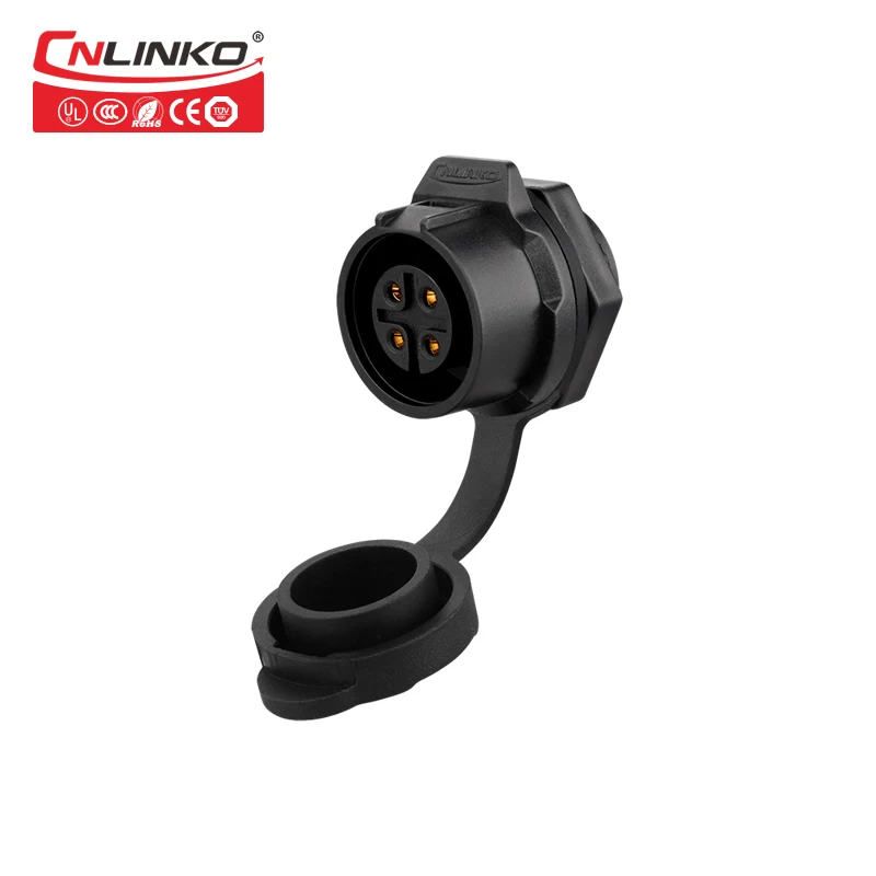 Cnlinko 4pin водонепроницаемый 10А ac dc Тип освещения питания m16 штекер и розетка с