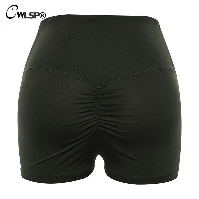 CWLSP новые шорты модные популярные для женщин высокая талия Yogapants сексуальные 2018