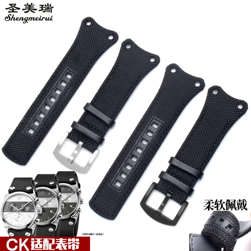 HUXIE парусиновые ремешки для часов CALVIN KLEIN K4B384B6 K4B381B3 дамские CK мужчин ремешок 30 мм с
