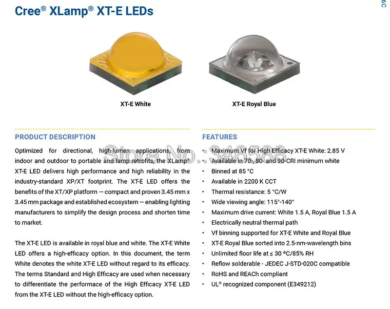 Cree XBD XB-D 4 светодиодный s 4-чип интегрированный высокой мощности Светодиодный излучатель светильник 12 в белый/теплый белый/красный/зеленый/синий/желтый DIY светильник