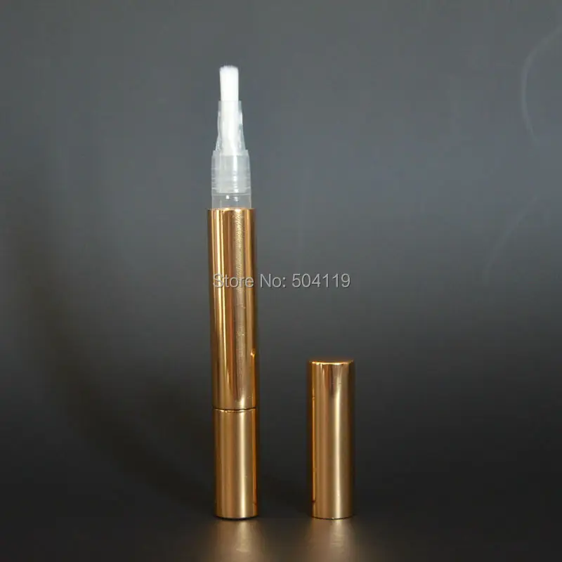 

foundation bottle twist up lip gloss/nail polish pen,3ml gold Nail nutrition Oil Pen bottle