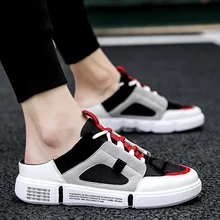 Мужские сандалии Erkek Terlik; Baotou; сетки перетаскивание Новинка; Лидер продаж Гоу дао Guo стандарт отправки экземпляров Chao сандалии для прогулок и тапочки Цвет одинаковая Повседневное