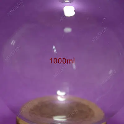 One Neck 1000ml 24/40 Round Bottom Glass Flask 1L 1 Neck Lab Bottle Heavy Wall lab glass supplies lab reagent bottle