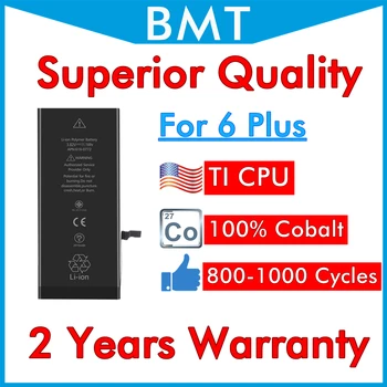 

BMT 5pcs Superior Quality Battery for 6+ 6 Plus 6P 6plus iOS 13 2915mAh 100% Cobalt Cell + ILC Technology in 2019